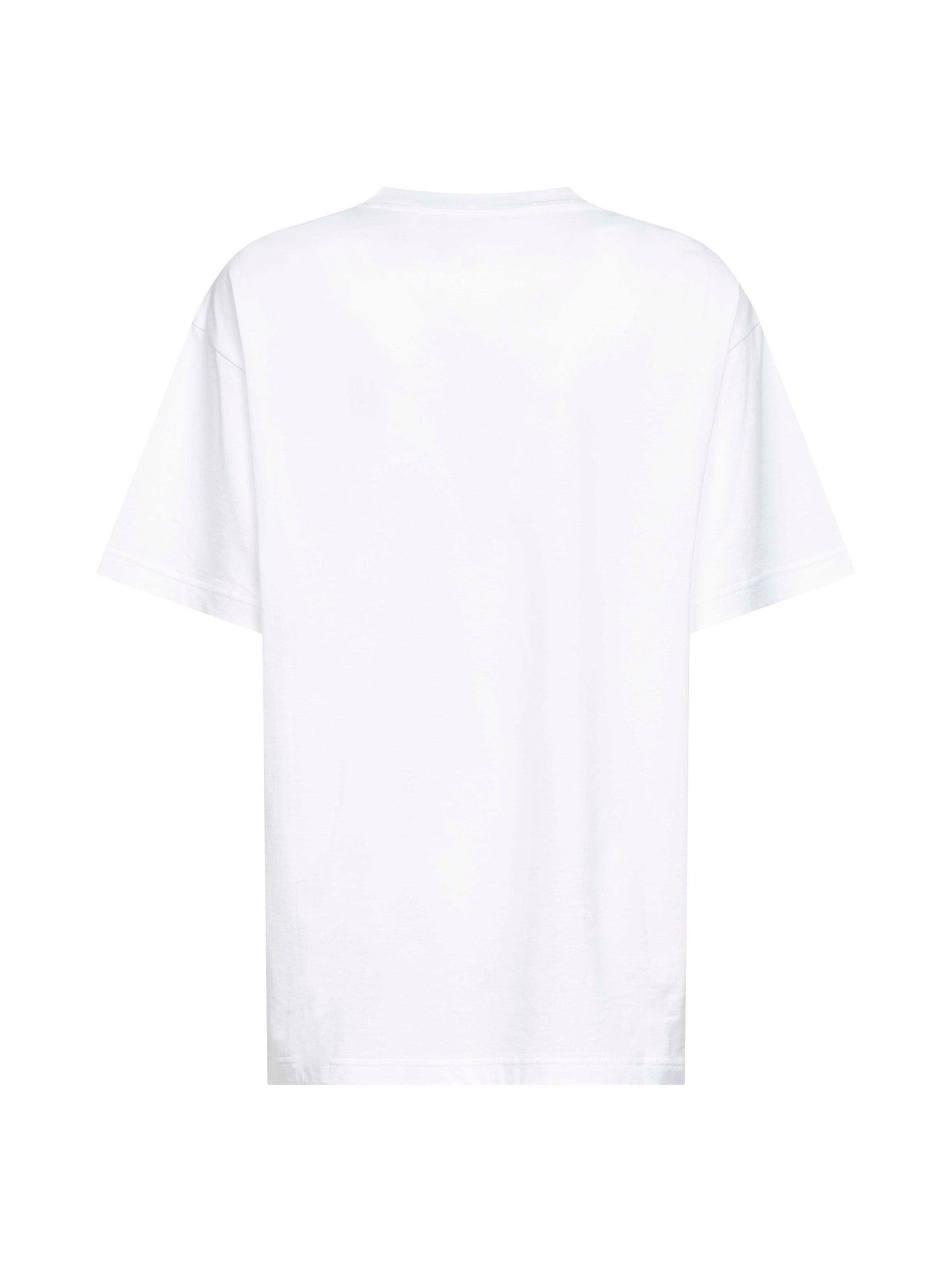White Cotton Jersey Printed T-Shirt
