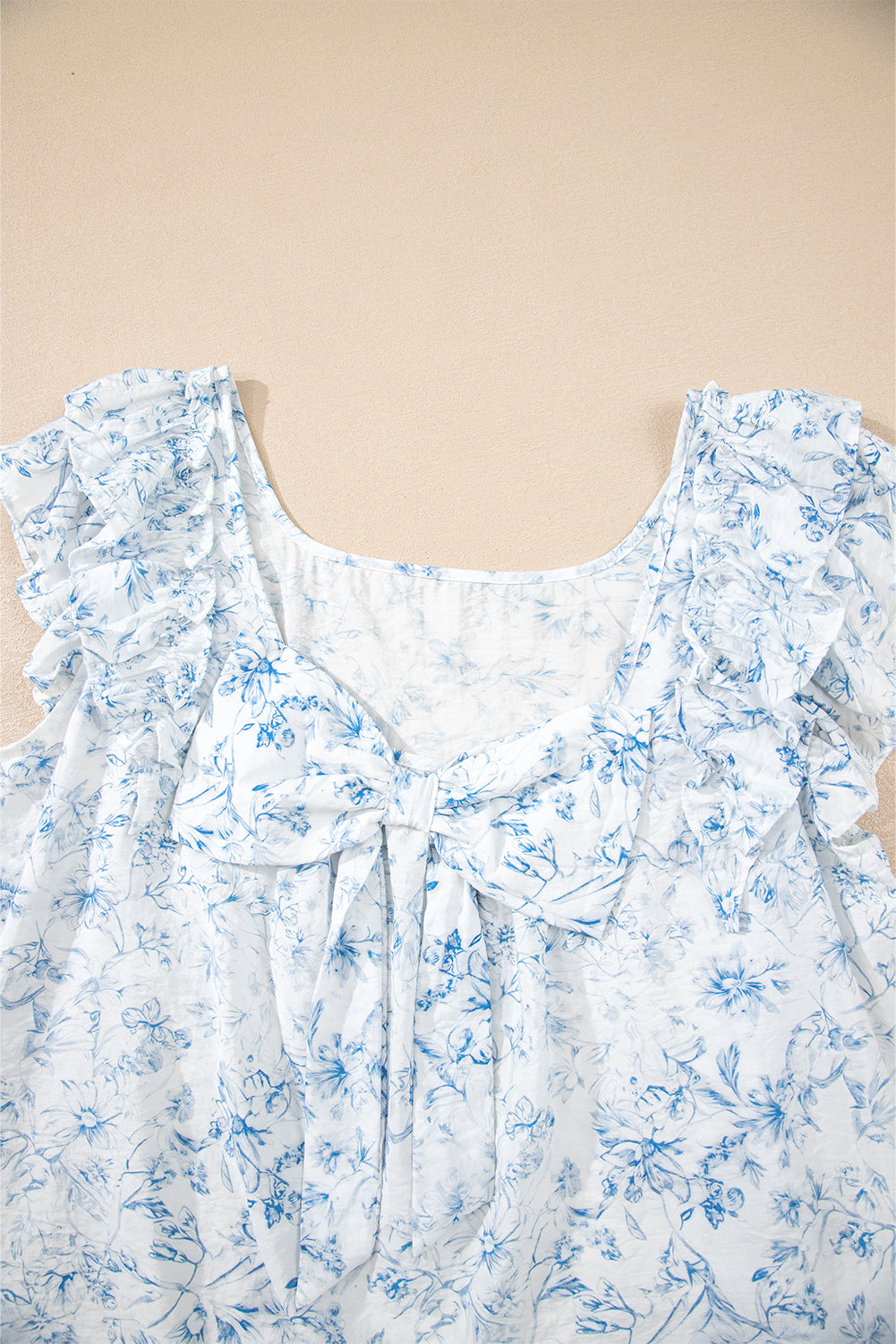 Threaded Pear Beatrice Bow Back Square Blouse