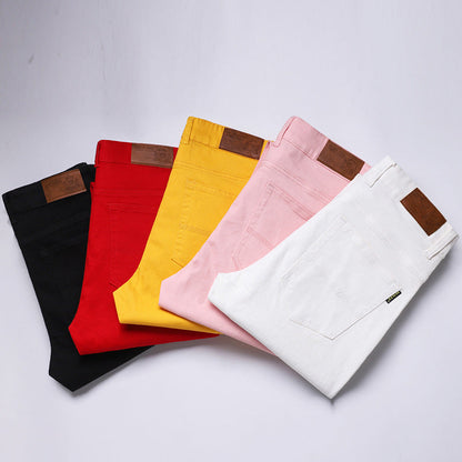Slim Fit Stretch All-matching Mid Waist Casual Jeans