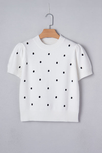 Threaded Pear Azariah Bubble Short Sleeve Sweater