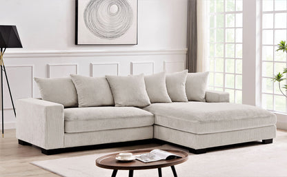 Luxe - Oversized 2 Piece Sectional Couches for Living Room, L Shaped Sofa With Chaise
