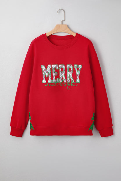 Threaded Pear Paulina Bow Decor Christmas Sweatshirt