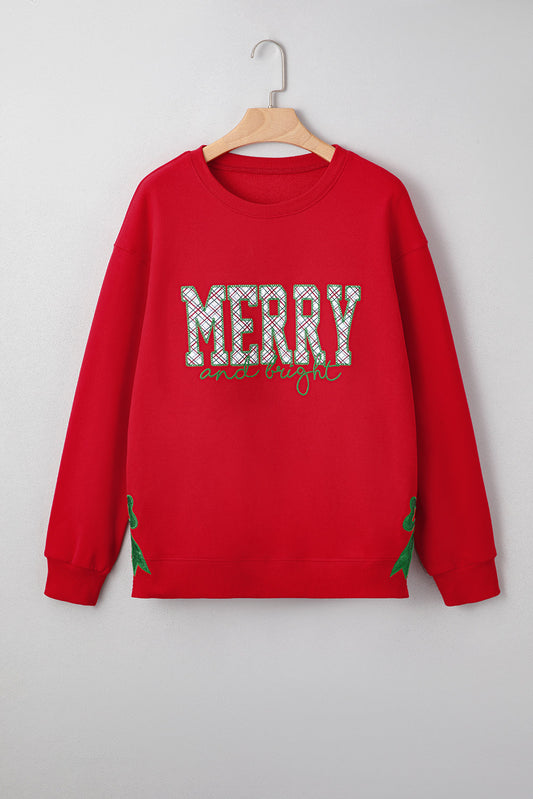 Threaded Pear Paulina Bow Decor Christmas Sweatshirt