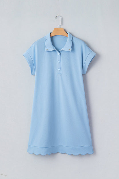 Threaded Pear Blake Scallop Hem Mini Dress