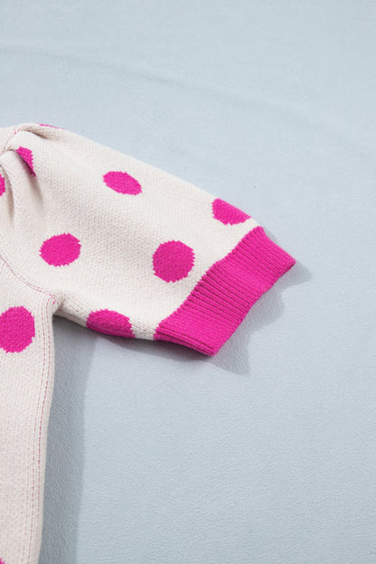 Threaded Pear Alexia Puff Short Sleeve Sweater