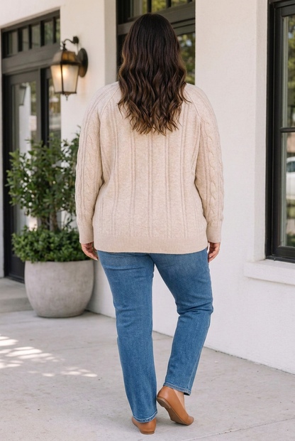 Geraldine Tunic Length Sweater Long Sleeve PLUS Top