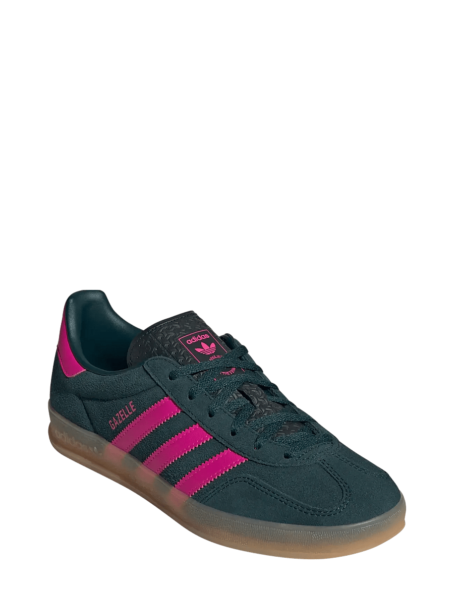 adidas Women's Gazelle Indoor Sneakers - Aur Ivy/Shock Pink/Gum