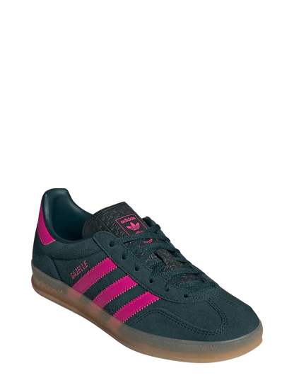 adidas Women's Gazelle Indoor Sneakers - Aur Ivy/Shock Pink/Gum