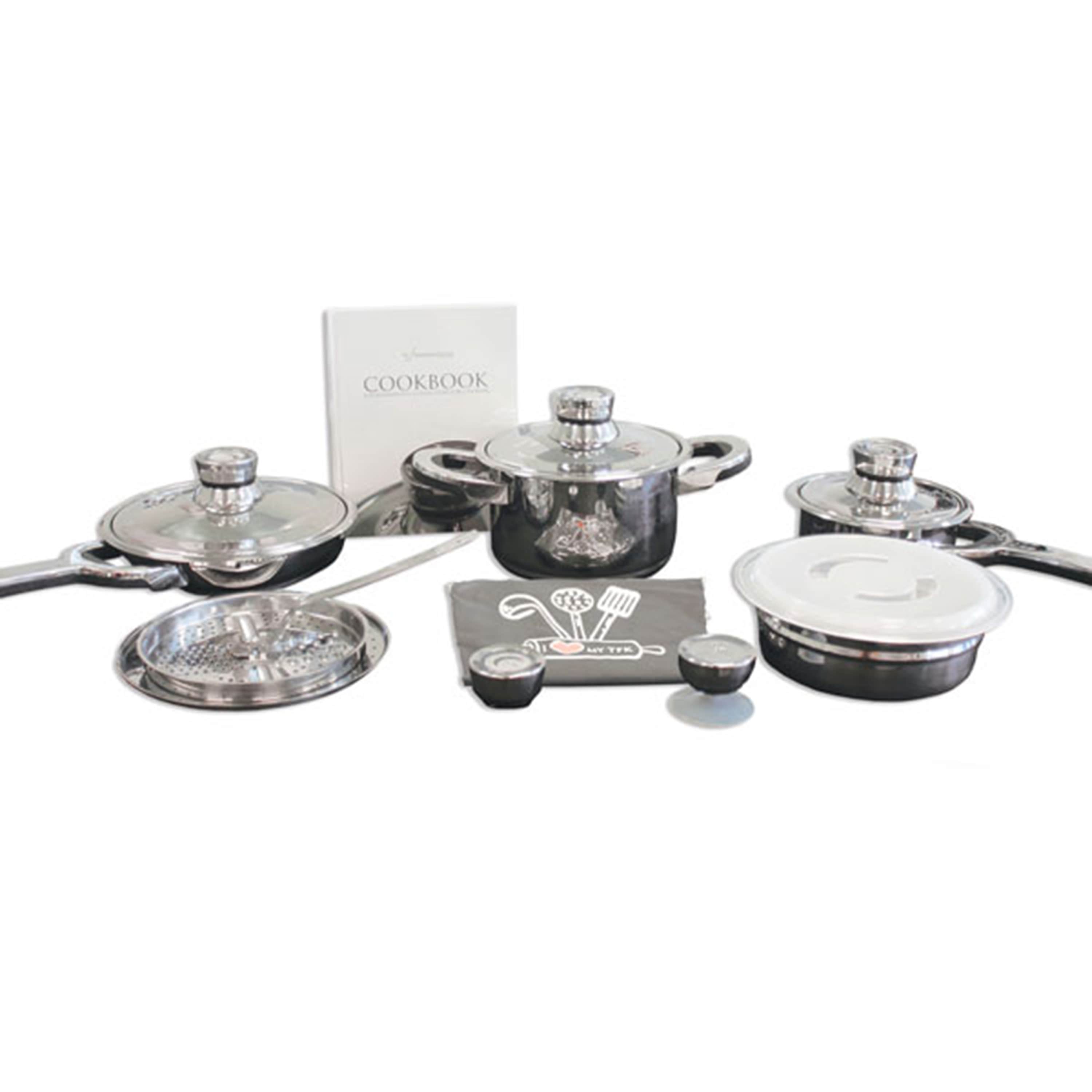 BergHOFF TFK 15Pc Gourmet 18/10 Stainless Steel Cookware Set – Zulily