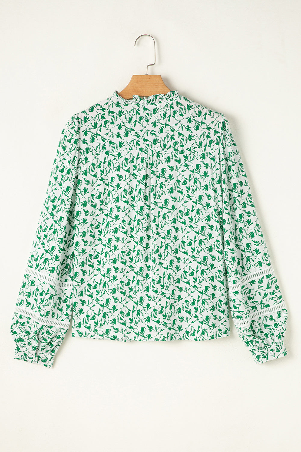 Threaded Pear Melanie Lace Floral Puff Sleeve Top