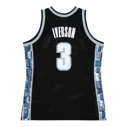 Mitchell & Ness Authentic Georgetown Hoyas 1995-96 Allen Iverson Men Basketball Jersey Black/Grey/White