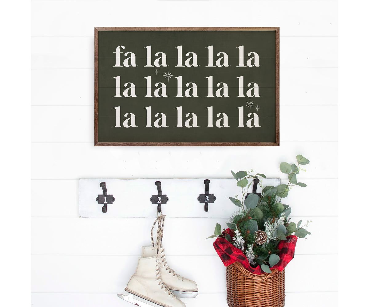 Kendrick Home Fa La La La Stars Green