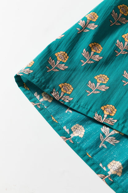 Threaded Pear Clover Short Sleeve Floral Dress