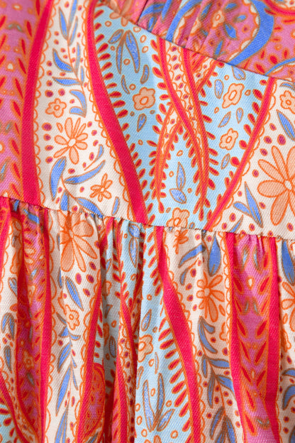 Threaded Pear Luz Sleeve Boho Maxi Dress