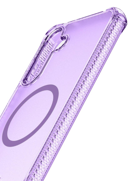 Itskins Hybrid R // Vapor Magnetic Matte Protective Phone Case for Galaxy S25, Compatible with Magsafe, Anti-Yellowing Cell Phone Cover, Military Grade Protective Bumper - Light Purple