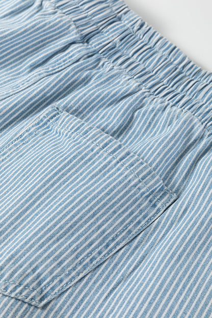 Threaded Pear Honey Elastic Waist Casual Shorts