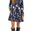 White Navy Floral Print