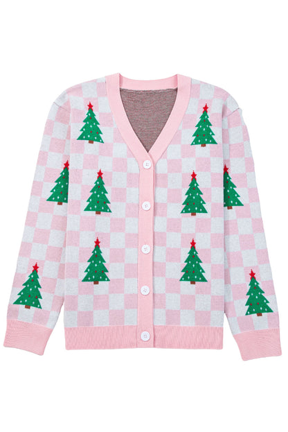 Threaded Pear Ella Tree Pattern Cardigan Sweater