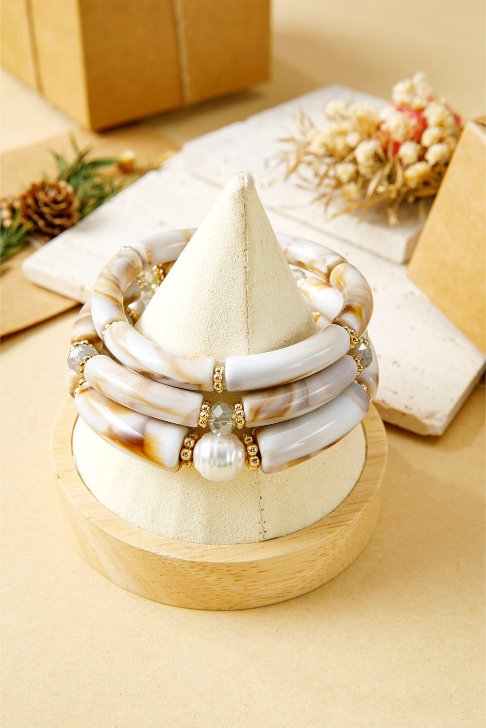 Eleanora Bead Stretch Bracelet Set