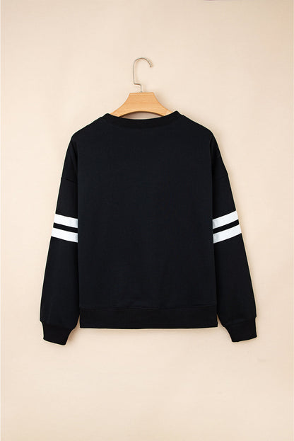 Threaded Pear Taylor Striped Oversized Sweatshirt