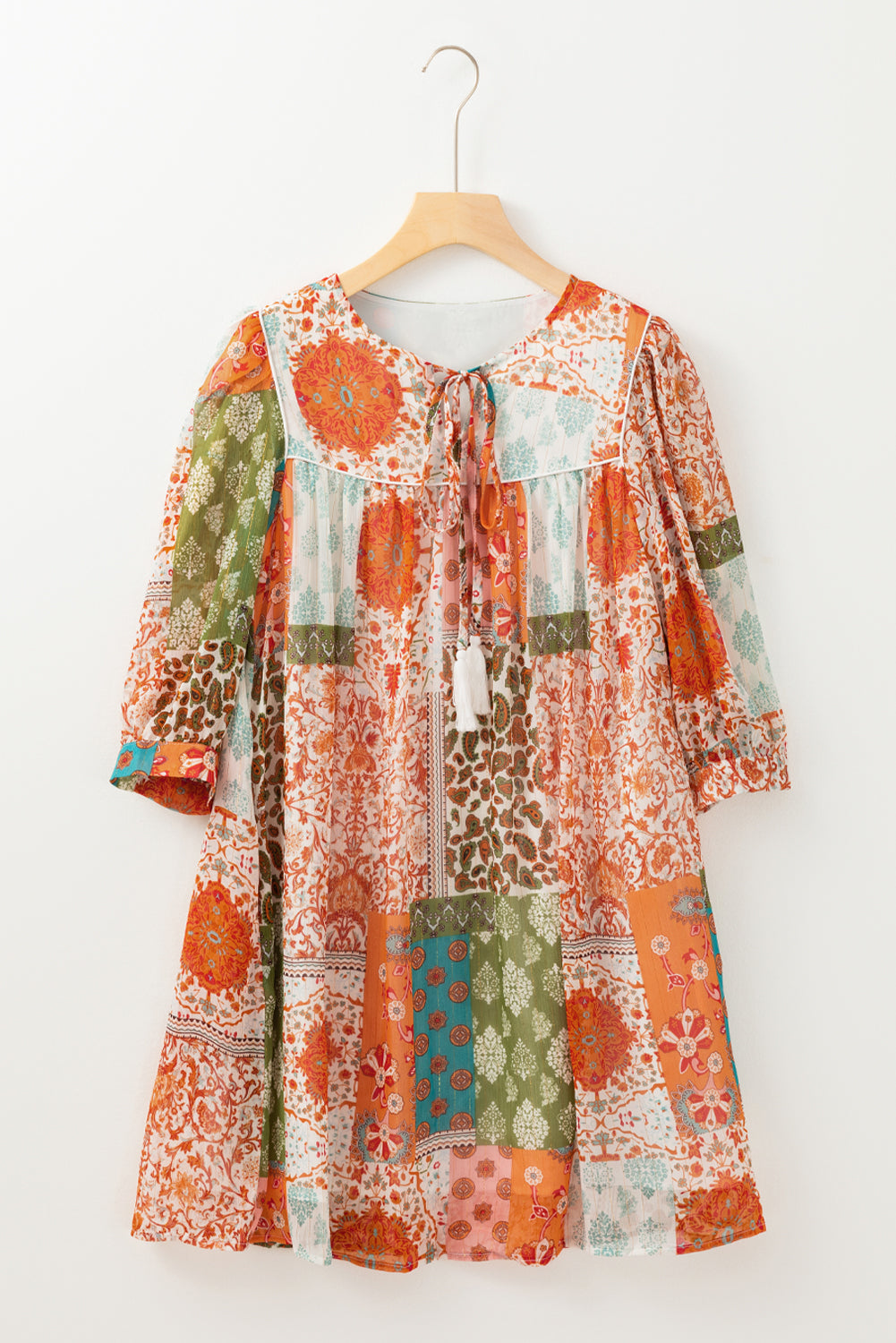Threaded Pear Tallulah Sleeve Chiffon Loose Dress