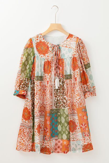 Threaded Pear Tallulah Sleeve Chiffon Loose Dress