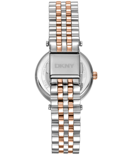Dk1l042m0085 EVENING Essential Glitz Two Tone Silver & Rose Gold Women's Watch