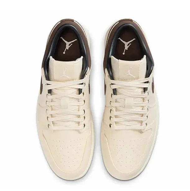 Men's Air Jordan Retro 1 Low Prm 'Pale Ivory Off Noir Baroque Brown'