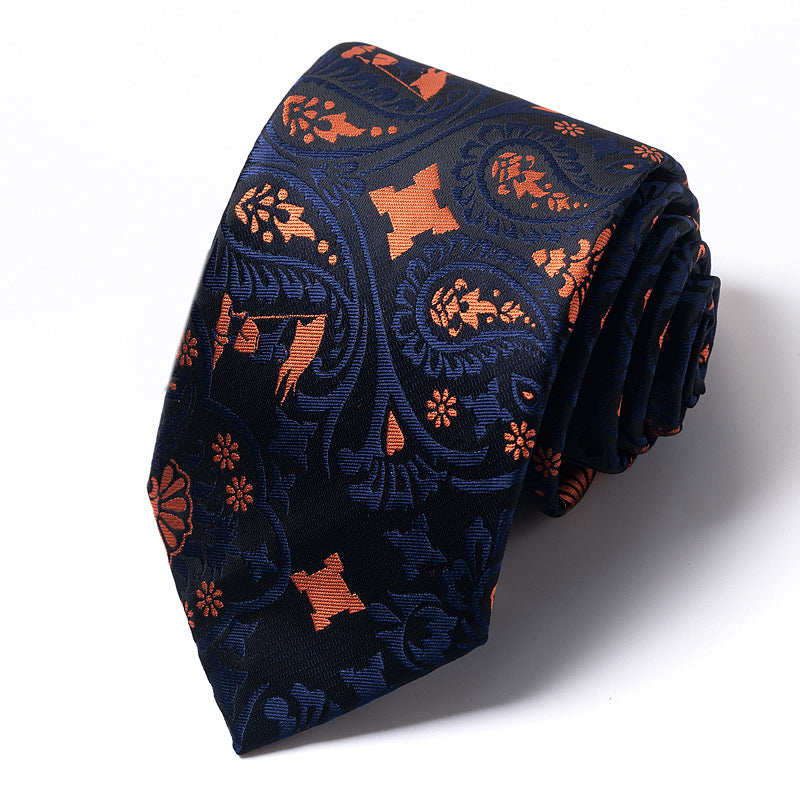 Midnight Paisley Orange-