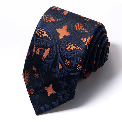 Midnight Paisley Orange-