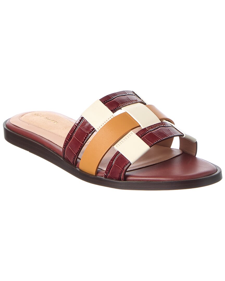 CH MAHOGANY CROC PRINT LEATHER-