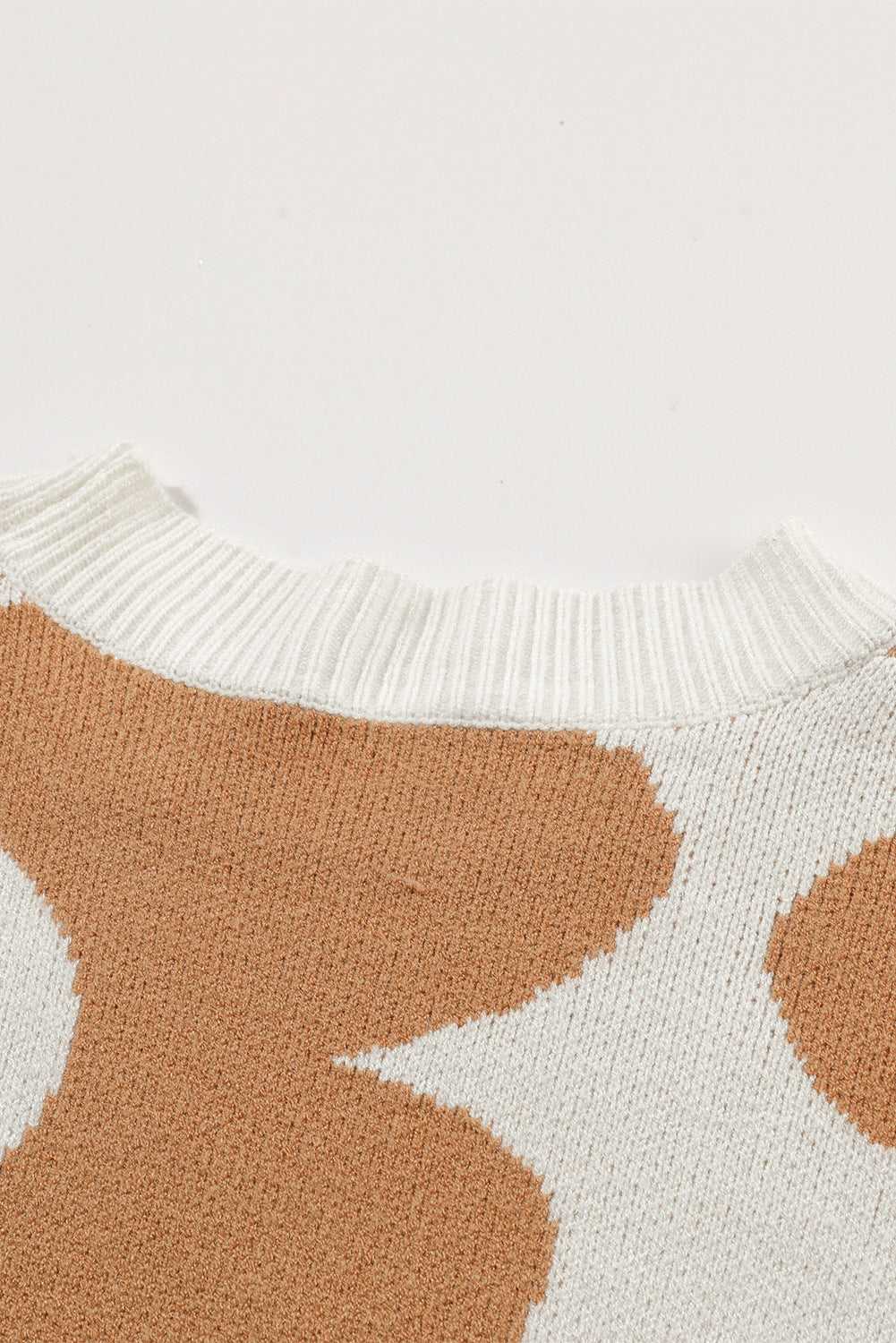 Threaded Pear Abigail Pattern Drop Shoulder Sweater