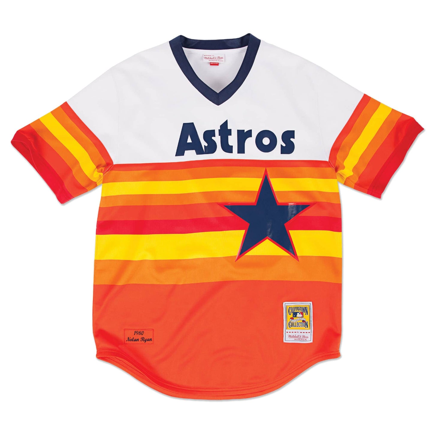 Men's Mitchell & Ness MLB Home Jersey - Houston Astros 80 Nolan Ryan