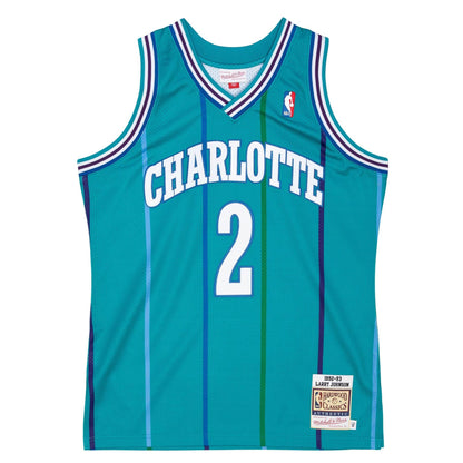 Mitchell & Ness NBA Authentic Road Jersey Charlotte Hornets 92 Larry Johnson