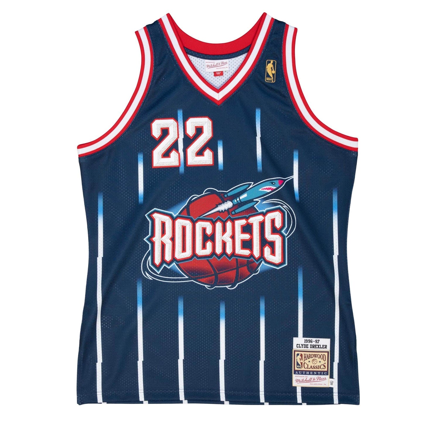 Mitchell & Ness NBA Authentic Road Jersey Houston Rockets 96 Clyde Drexler