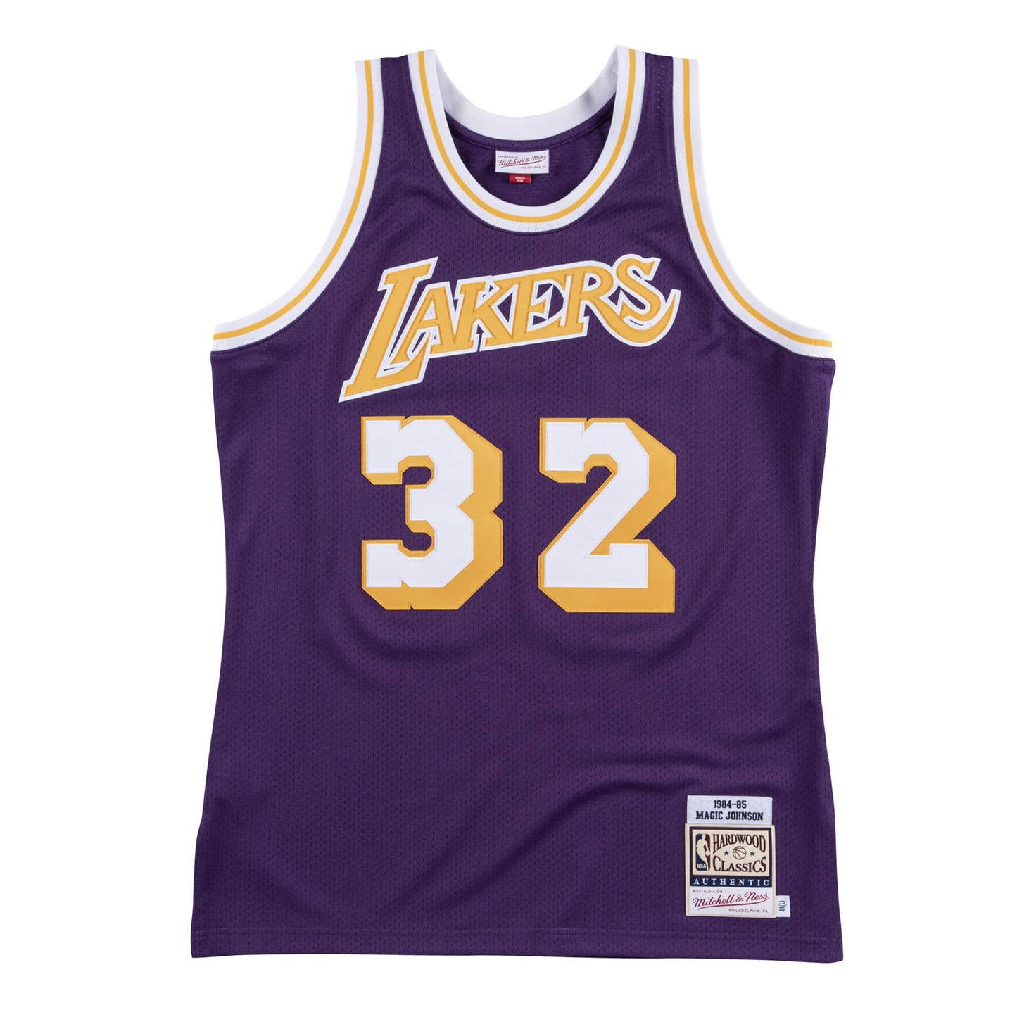 Mitchell & Ness NBA Authentic Road Jersey La Lakers 84 Magic Johnson Jerseys