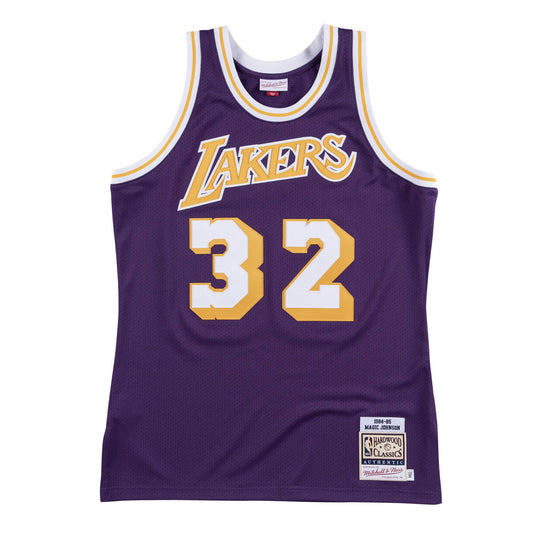 Mitchell & Ness NBA Authentic Road Jersey La Lakers 84 Magic Johnson Jerseys