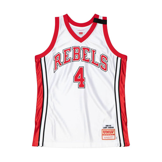 Mitchell & Ness Ncaa White Jersey Unlv Runnin Rebels 1989 Larry Johnson