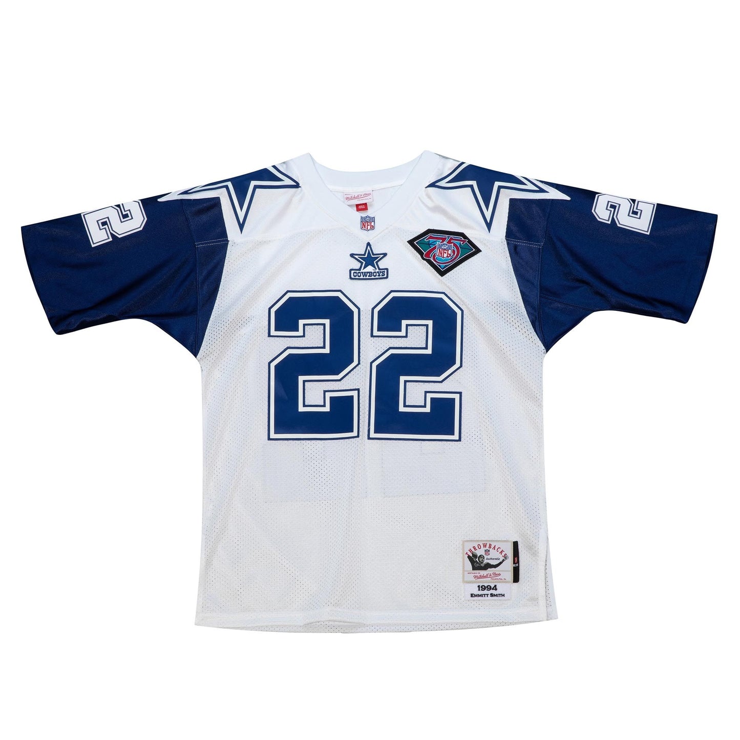 Men's Mitchell & Ness NFL White Jersey Cowboys 1994 Emmitt Smith
