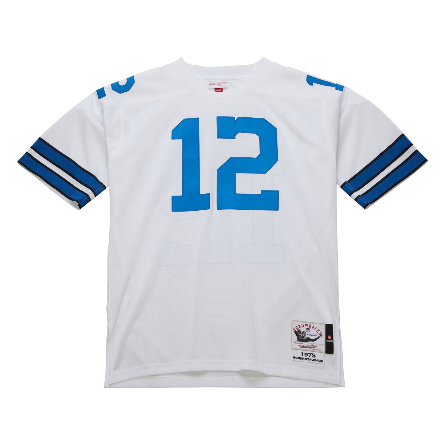 Men's Mitchell & Ness NFL White Jersey Cowboys 1975 Roger Staubach