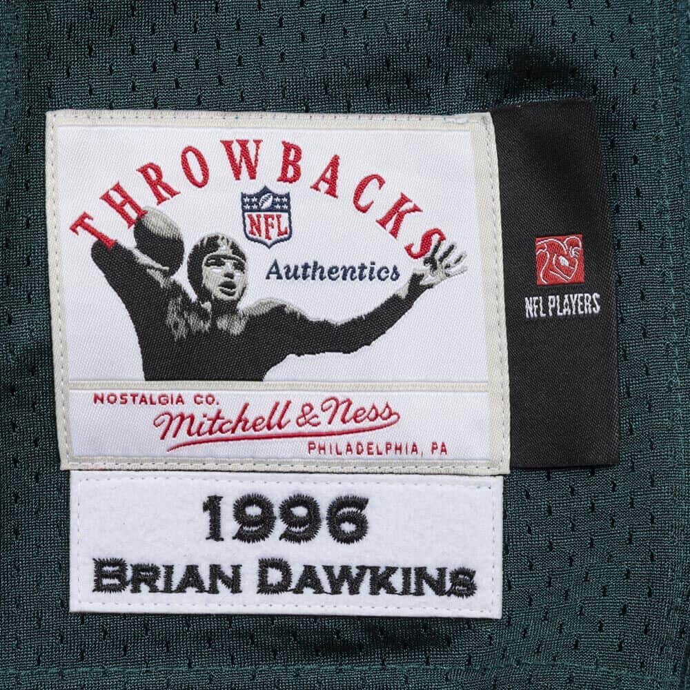 Men's Mitchell & Ness NFL Authentic Jersey Eagles 1996 Brian Dawkins