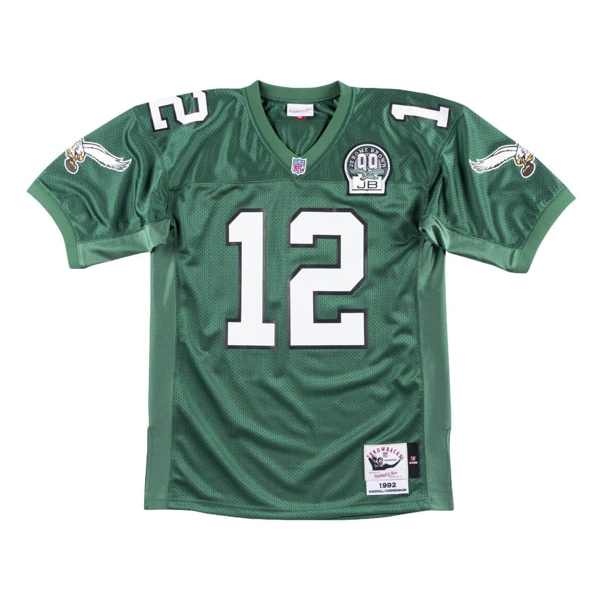 Men's Mitchell & Ness NFL Authentic Jersey Eagles 1992 Randall Cunningham