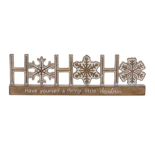 Melrose International Ho Ho Ho Tabletop Sentiment Sign (Set of 2)