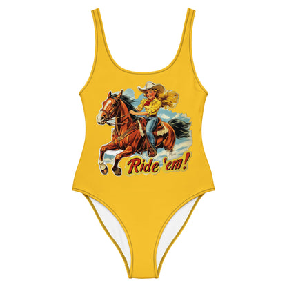 Baha Ranch Yeehaw Ride 'Em Cowgirl One-Piece Swimsuit