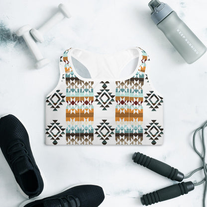 Aztec Blanket Print Sports Bra