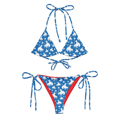 Baha Ranch Yeehaw Blue Rodeo Cowboy String Bikini