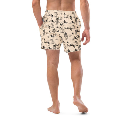 Baha Ranch Yeehaw Cowboy Ranch Men's Swim Trunks