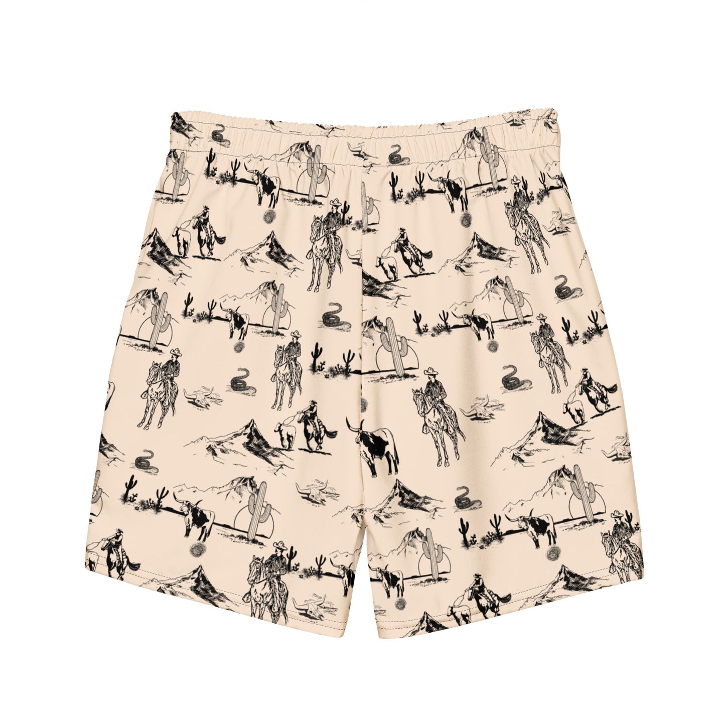 Baha Ranch Yeehaw Cowboy Ranch Men's Swim Trunks