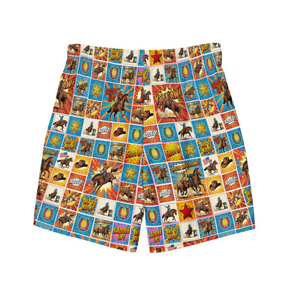 Baha Ranch Yeehaw Comic Corral Rodeo Swim Trunks