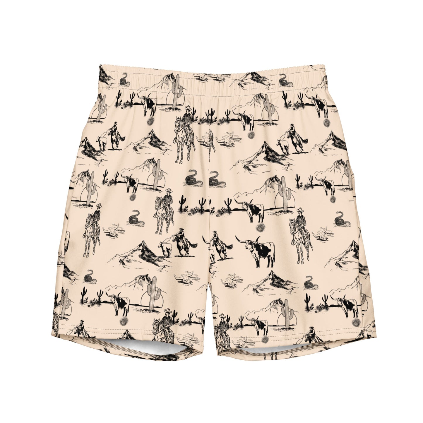 Baha Ranch Yeehaw Cowboy Ranch Men's Swim Trunks